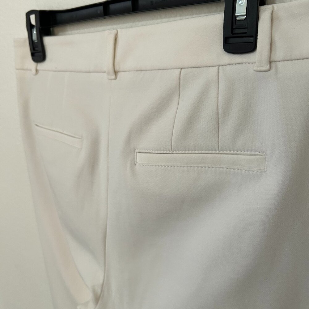 WHBM Ecru/White Comfort Stretch Classic Slim Ankle Pants Size 8 - Picture 4 of 11